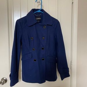Express wool blend button trench coat